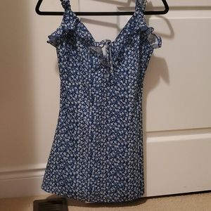 Blue floral dress